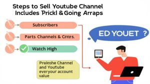 Steps to sell a YouTube channel including pricing and communication.